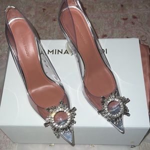 Amina muaddi Begum crystal-embellished PVC pumps